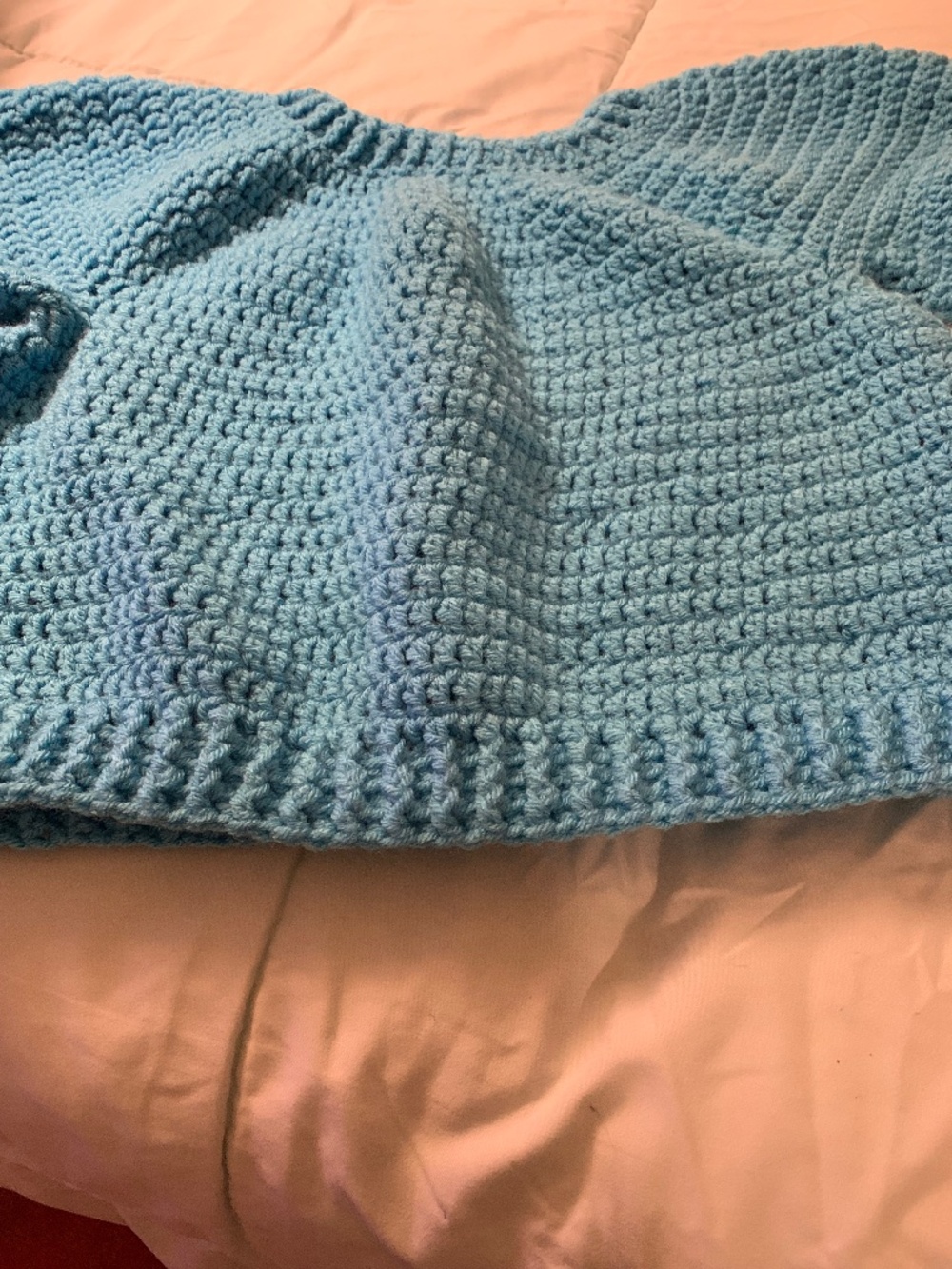 Turquoise Crocheted Handmade Raglan top Pullover sweater for Boy/Girl, 2-3 yr